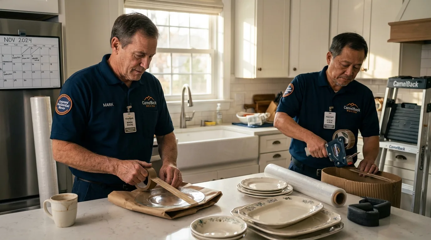 Professional crew packing kitchen dishware in Willacoochee, GA